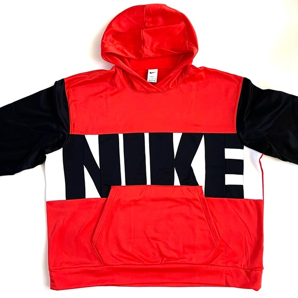 NIKE Training Hoodie Therma Fit Mens BIG & TALL SIZE 3XL Red Chile Pullover NWT - Picture 3 of 11